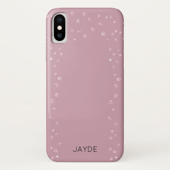 Blush Crystal Confetti Handy Case (Rückseite)