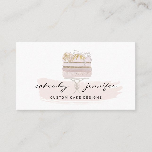 Blush Custom Cake Dekorateur Visitenkarte (Vorderseite)