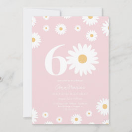 Blush Daisy Einladung zum 60. Geburtstag