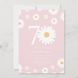 Blush Daisy Einladung zum 70. Geburtstag