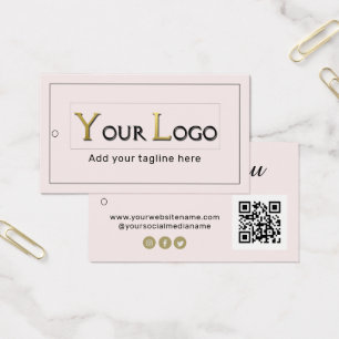 Blush Dankeschön Logo QR Code Closing Hängemarke