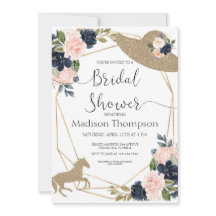 Blush Derby Bridal Dusche Einladung