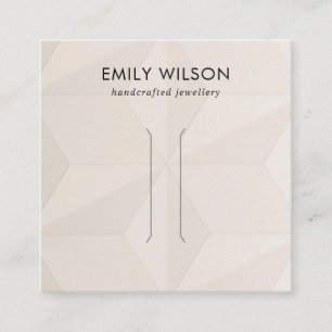 BLUSH DIAMOND TEXTURE HAIR CLIP DISPLAY CARD QUADRATISCHE VISITENKARTE