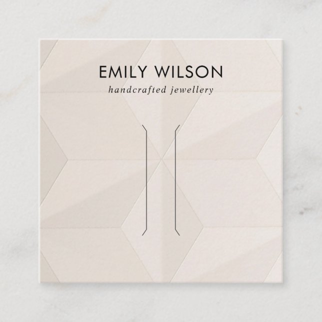 BLUSH DIAMOND TEXTURE HAIR CLIP DISPLAY CARD QUADRATISCHE VISITENKARTE (Vorderseite)