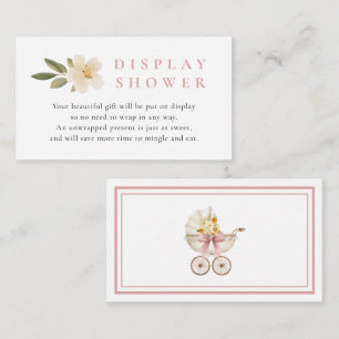 Blush-Display-Shower-Karte Vintage-Kinderwagen-B Begleitkarte