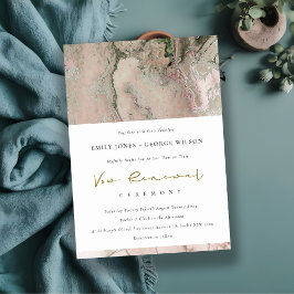 BLUSH DUSKY ROSE GOLD AGATE VOW RENEWITE INVITE DANKESKARTE