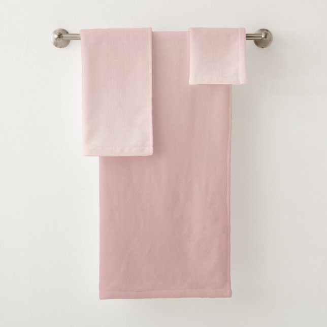 Blush Dusty Pink Gradient Badhandtuch Set (Insitu)