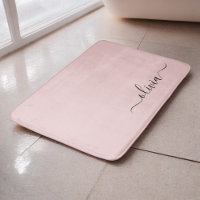 Blush Dusty Pink Modern Script Girl Monogram Name