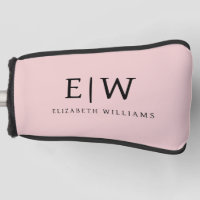Blush Dusty Pink Modern Script Girl Monogram Name