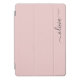 Blush Dusty Pink Modern Script Girl Monogram Name iPad Pro Cover (Vorderseite)