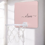 Blush Dusty Pink Modern Script Girl Monogram Name Mini Basketball Netz<br><div class="desc">Blush Dusty Pink einfache Skriptmonogramm Name Mini Basketball Hoop. Das macht den perfekten 16 Geburtstag,  Hochzeit,  Brautparty,  Jubiläum,  Babydusche oder Junggeselinnen-Abschied Geschenk für jemanden,  der Lieben glamourösen Luxus und schicke Stile.</div>