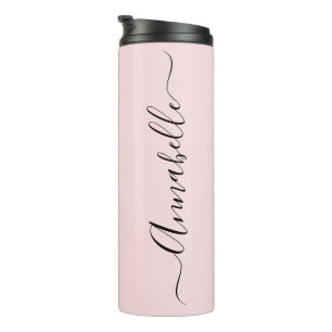 Blush Dusty Pink Personalisierter Name Thermosbecher