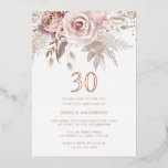 Blush & Dusty Rose 30. Geburtstag Party Rose Gold Folieneinladung<br><div class="desc">Blush & Dusty Rose 30. Geburtstag Party Rose Gold Foil Einladung Weitere Einladungen in unserem Nest und Nest Store</div>
