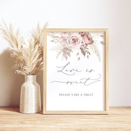 Blush Dusty Rose Blumenkohl Liebe ist Sweet Nehmen Poster
