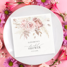 Blush Dusty Rose Floral Brautparty