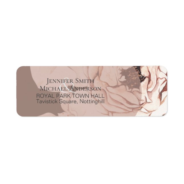 Blush Dusty Rose Wedding Return Address Label (Vorne)