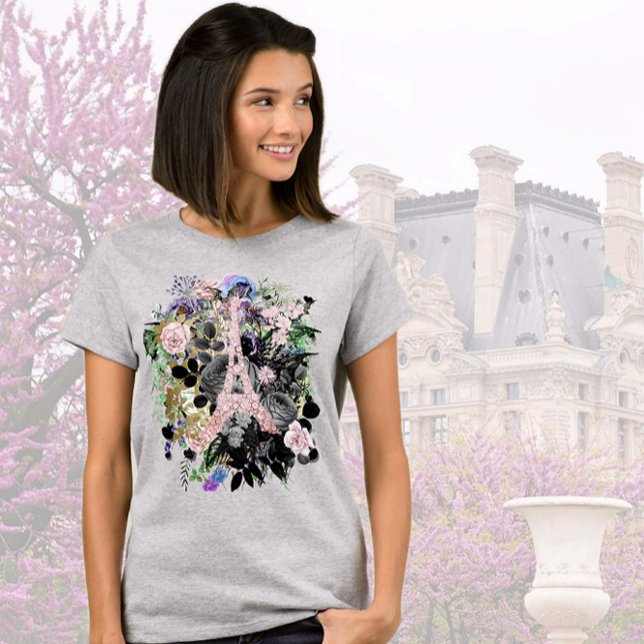 Blush Eiffel Tower Collage T-Shirt (Von Creator hochgeladen)