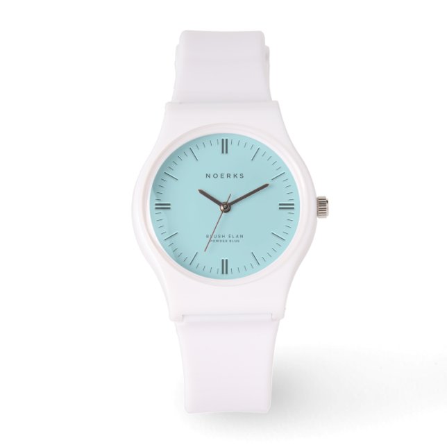 Blush Élan Minimalist Uhr - Puderblau (Vorderseite)