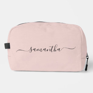 Blush Eleganter Swash Signature Name Waschbeutel
