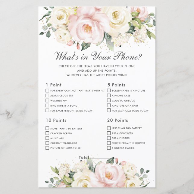 Blush Elfenbeinblume Was ist in deinem Handy Baby  (Vorderseite)