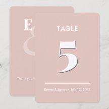 Blush-Empire-Zeichen Hochzeit | Tischnummer