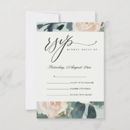 BLUSH EUCALYPTUS ROSE KRAFT GRAY WEDD RSVP