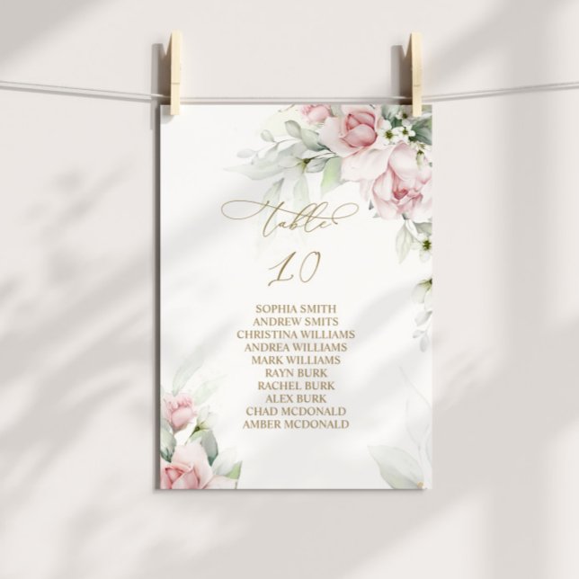 Blush & Eukalyptus Tischnummer 10 Sitzplakette (Von Creator hochgeladen)