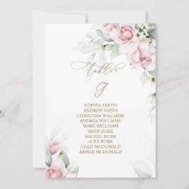 Blush & Eukalyptus Tischnummer 9 Sitzplakette