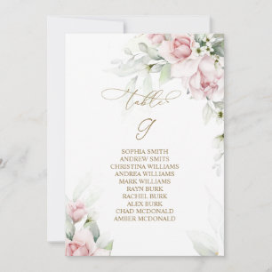 Blush & Eukalyptus Tischnummer 9 Sitzplakette