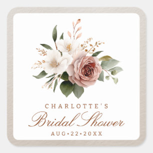 Blush Fall Floral Brautparty Gevor Sticker
