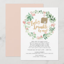 Blush Floral Baby Sprinkle per E-Mail Babydusche