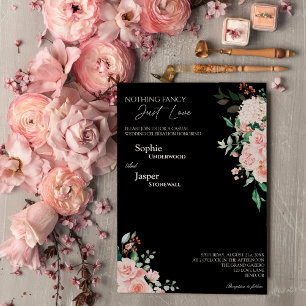 Blush Floral Black Nichts Extravagant nur Liebe Ho Einladung