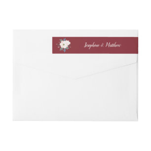 Blush Floral Burgundy Personalisiert Wedding