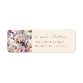 Blush Floral Classic Elegantes Rücksendelabel