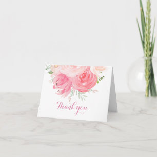 Blush Floral Dankeschön Karte