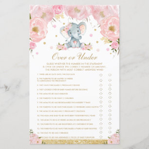 Blush Floral Elephant Baby über oder unter dem Spi