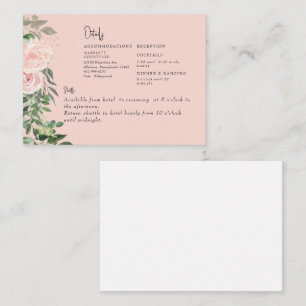 Blush Floral & Foliage Hochzeitdetails II Begleitkarte