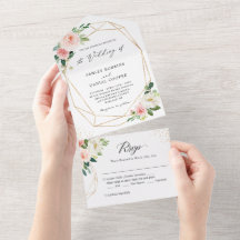 Blush Floral Geometric Wedding (kein ENV erforderl