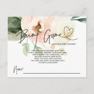 Blush Floral Girl Baby Shooting Game Bump Ratess Begleitkarte