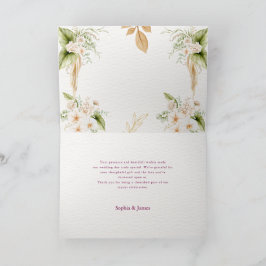 Blush Floral Gold Geometric wedding Dankeskarte
