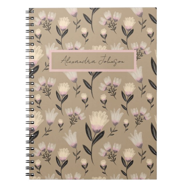 Blush Floral Journal | Modern Botanical  Notizblock (Vorderseite)