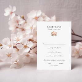 Blush Floral RSVP Card - Moderne geometrische Dusc