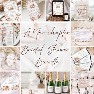 Blush Floral Watercolor Buchladen Brautparty Serviette