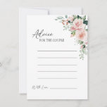 Blush Floral White Wedding Advice Card Hinweiskarte<br><div class="desc">Dieses blütenweiße Hochzeitsratgeber-Design mit seinem eleganten, neutralen Hintergrund in Schwarz oder Weiß mit schlichter moderner Typografie und eleganter Kalligrafie verleiht dem Set einen eleganten Ton für jeden Veranstaltungsstil. Jedes Produkt ist mit wunderschönen, rosa Rosen mit üppigen Rosen und pfirsichfarbenen und elfenbeinigen Hydrangeas, die mit üppigen Eukalyptus- und grünen Blattdetails, zusammen...</div>