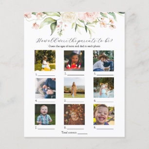 Blush Floral wie alt waren sie Baby Showspiel