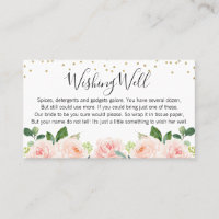 Blush Floral Wunschkarte Brautparty