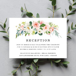 Blush Florals | Hochzeitsempfangskarte Einladung