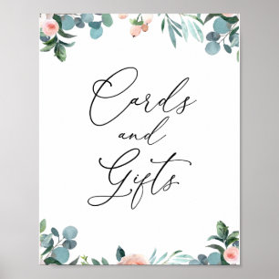 Blush Florals Tea Time Karten und Geschenke Schild