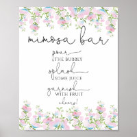 Blush Florals und Greenerity Mimosa Bar Sign