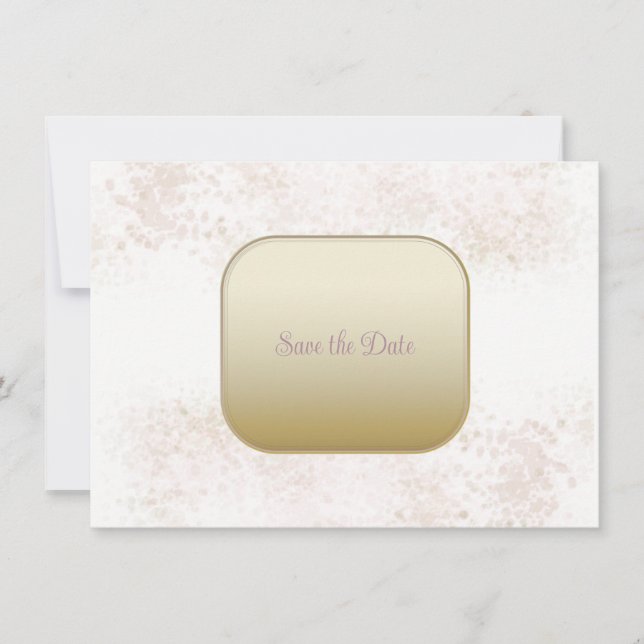Blush Flush und Gold Save the Date (Vorderseite)